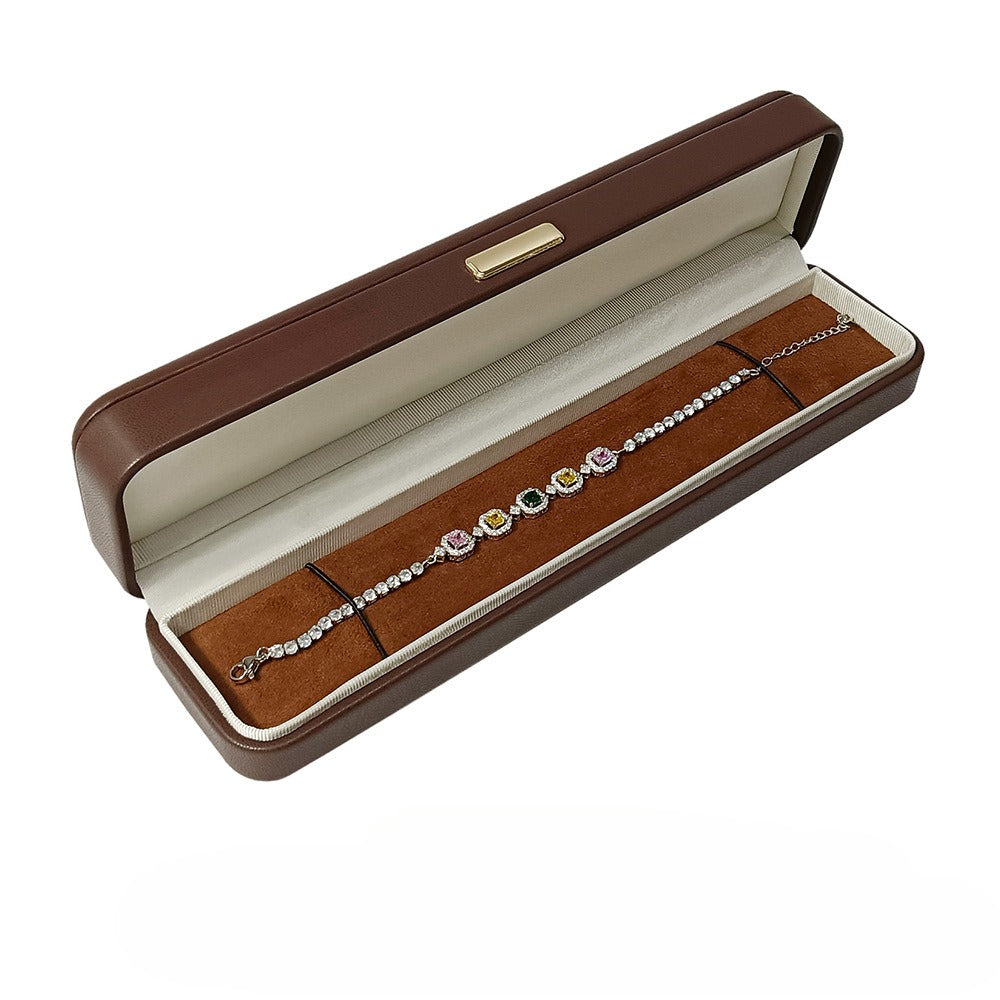Brown High Quality PU Leather High-end Jewelry Box