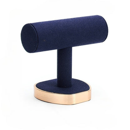New Royal Blue Microfiber & Metal Jewelry Display Stand for Necklaces, Rings and Pendants