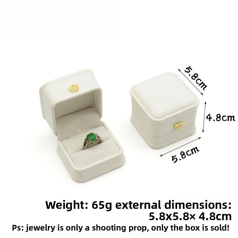 Crown Waist PU Jewelry Box