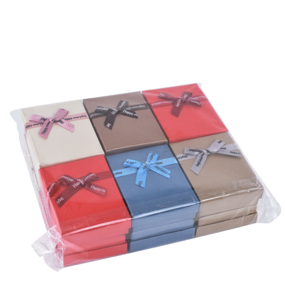 12PCS (B1534-X8) Fashion Bow Tie Bracelet Boxes With 6 Colors