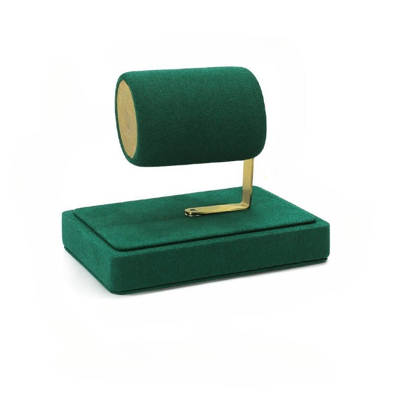 Velvet Watch & Bracelet Display Stand with Gold Metal Base - Multi-Color Holder for Retail & Photography