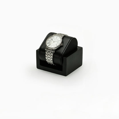 Black 2 Watch Display Stand, Leather Pillow Watch Holder for Retail & Home