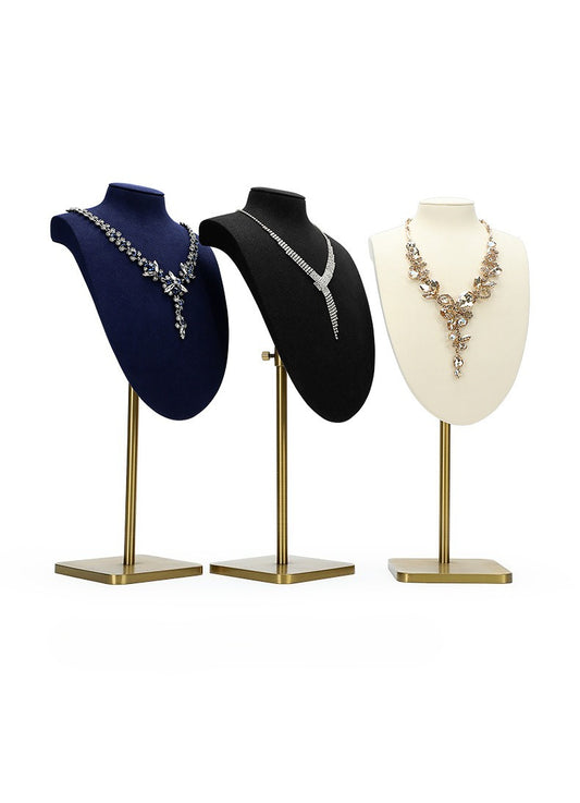 Premium Metal Necklace Display Bust for Jewelry Showcase
