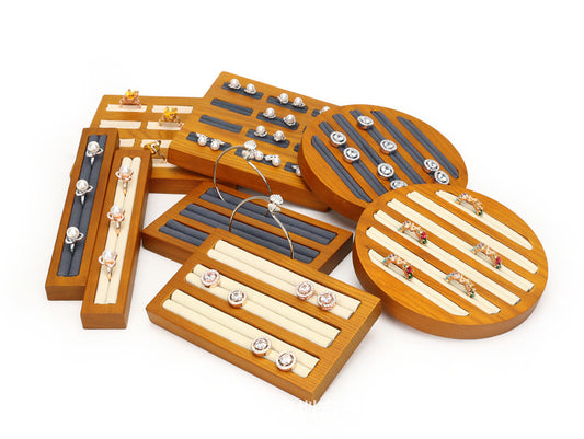 Wooden Jewelry Display Tray for Rings & Bracelets