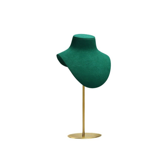 New Metal & Microfiber Jewelry Display Mannequin | Necklace Stand & Organizer for Window Showcase