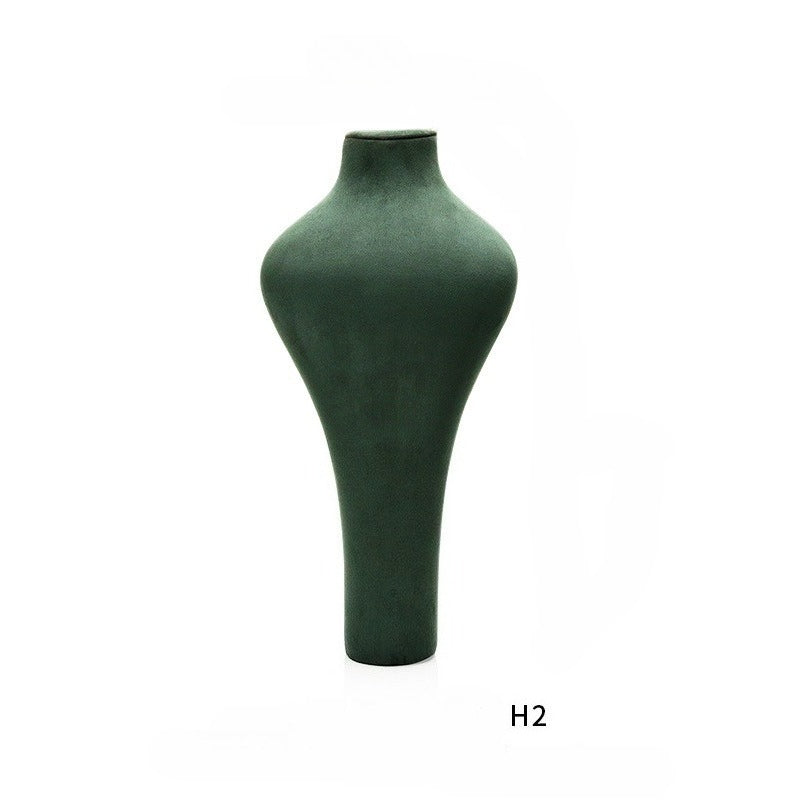 Green Necklace Display Bust Jewelry Stand