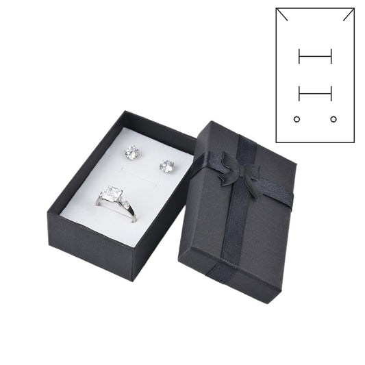 24Pcs (B10-32-BK) Black Fashion Earring  Boxes