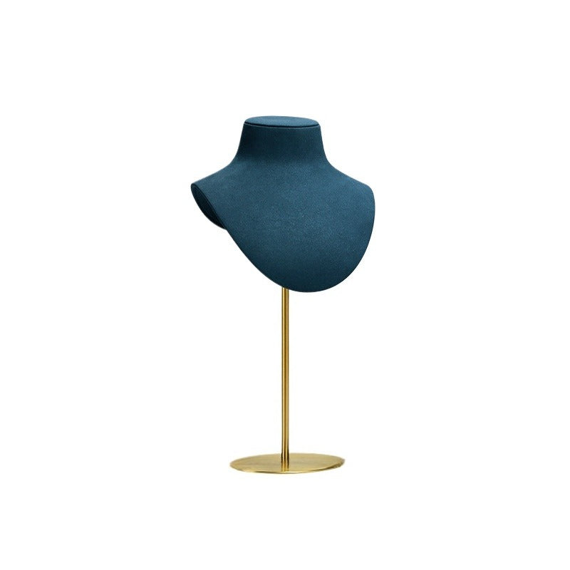 New Metal & Microfiber Jewelry Display Mannequin | Necklace Stand & Organizer for Window Showcase