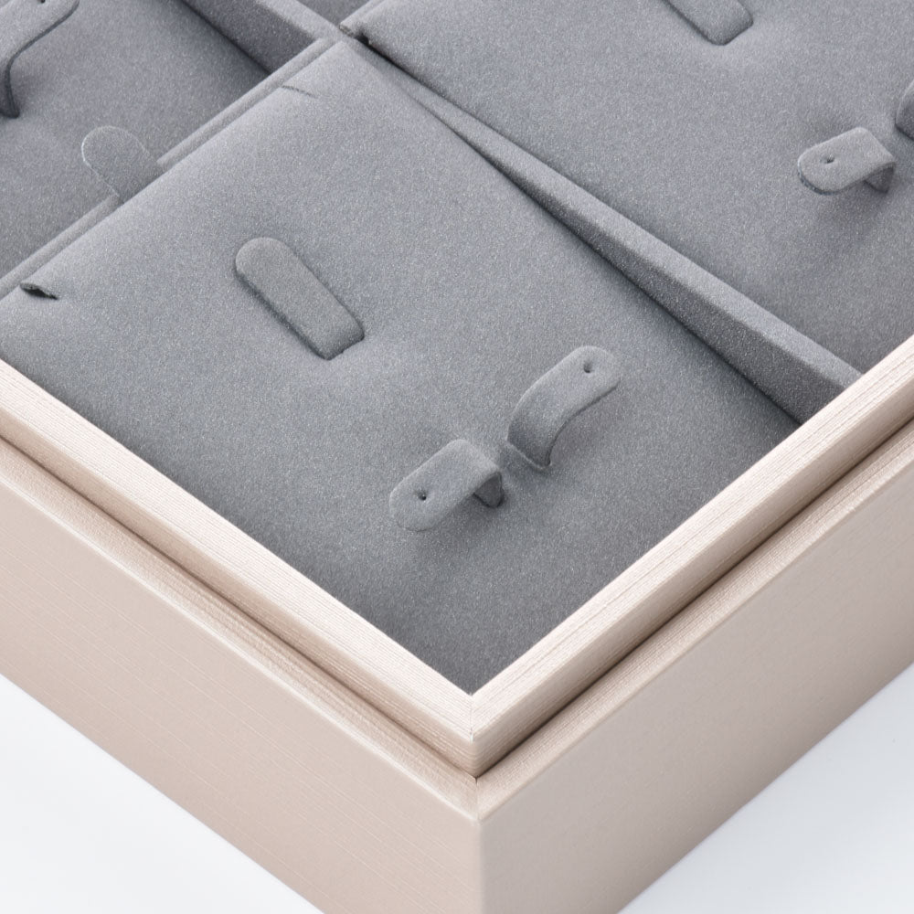 Bandeja de exhibición de reloj de pulsera gris