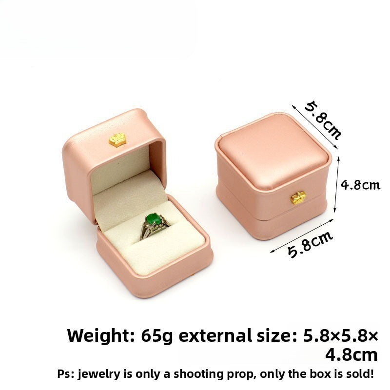 Crown Waist PU Jewelry Box