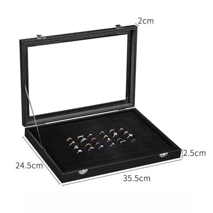 Black Jewelry Display Boxes with Window