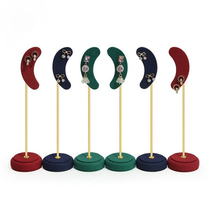 Luxury Microfiber Ear-shaped Earring Display Stand