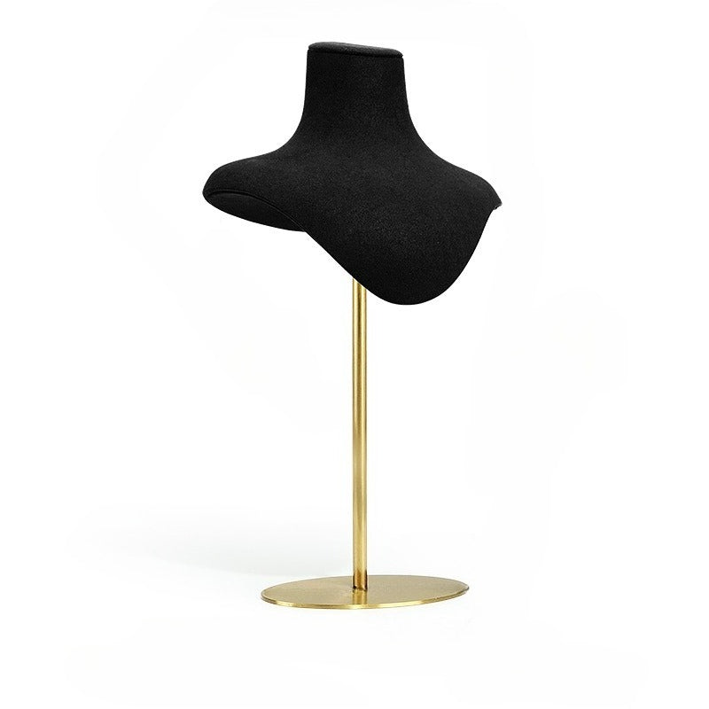Black Microfiber Jewelry Display Stand for Necklaces Rings Earrings