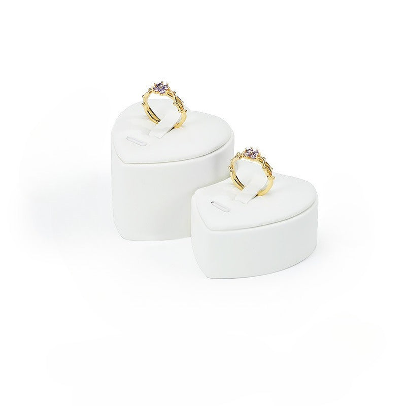 Leather Ring Display Stand, Premium Jewelry Ring Holder for Live Sales