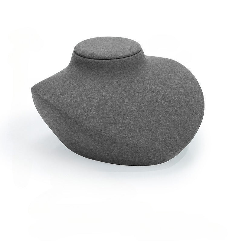 Gray Microfiber Jewelry Display Stand for Necklaces & Rings