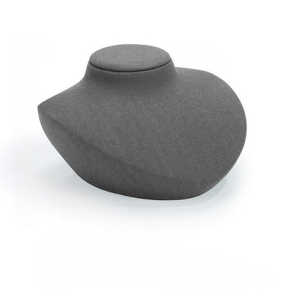 Gray Microfiber Jewelry Display Stand for Necklaces & Rings