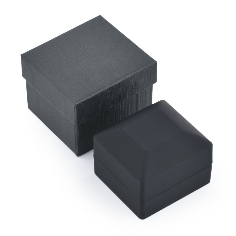 12PCS Popular-Selling Black Square Shaped Led Jewelry Boxes