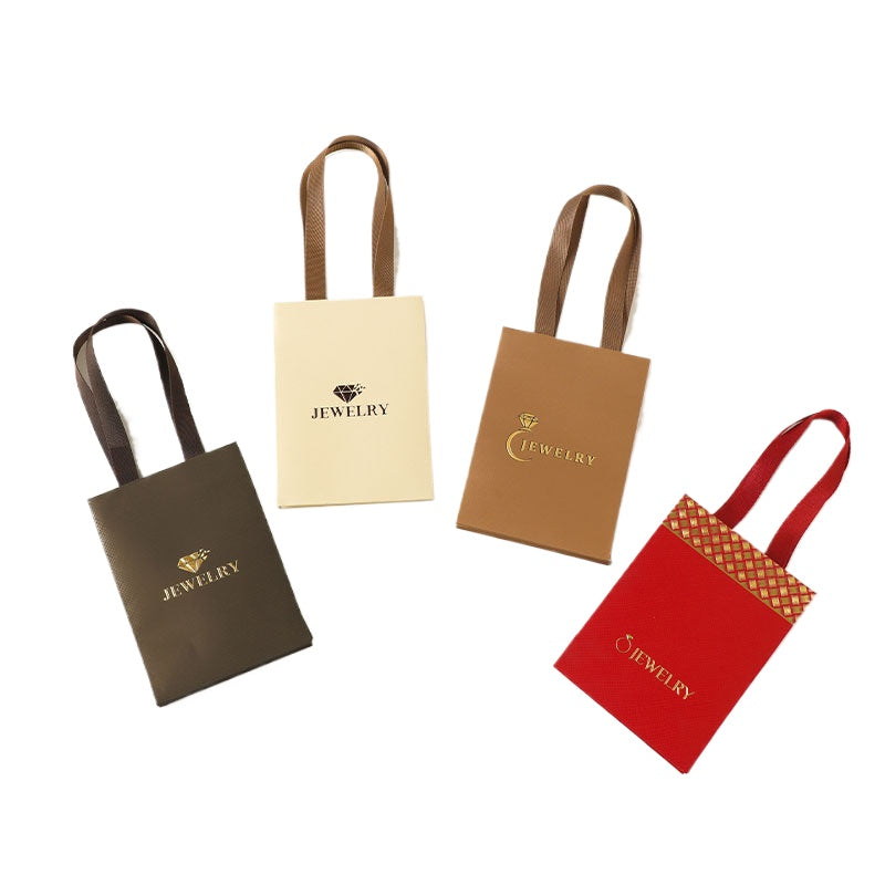 High-end Jewelry Jewelry Bag Universal Packaging Wholesale Paper Bag Jewelry Tote Bag Necklace Ring Bag