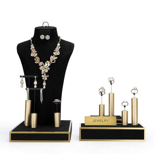North America Black Microfiber Mannequin Jewelry Display Stand