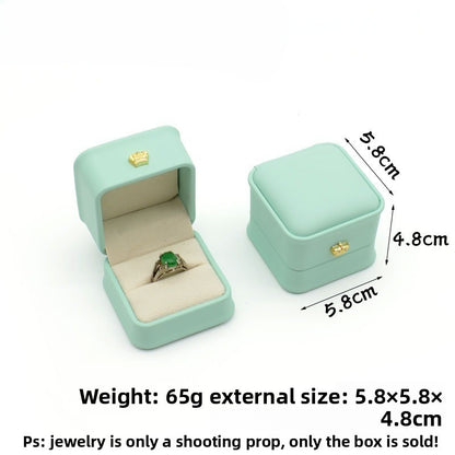 Crown Waist PU Jewelry Box