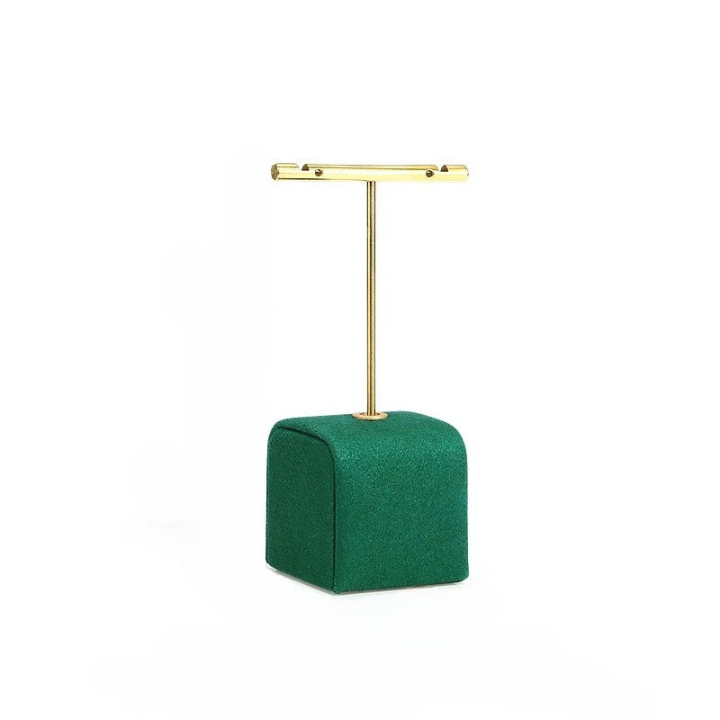 Green Microfiber Jewelry Display for Necklaces Rings Earrings