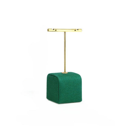 Green Microfiber Jewelry Display for Necklaces Rings Earrings