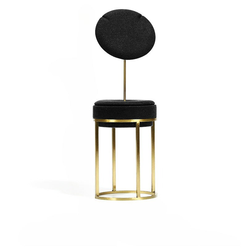 Black Microfiber Jewelry Display Stand for Necklaces Rings Earrings