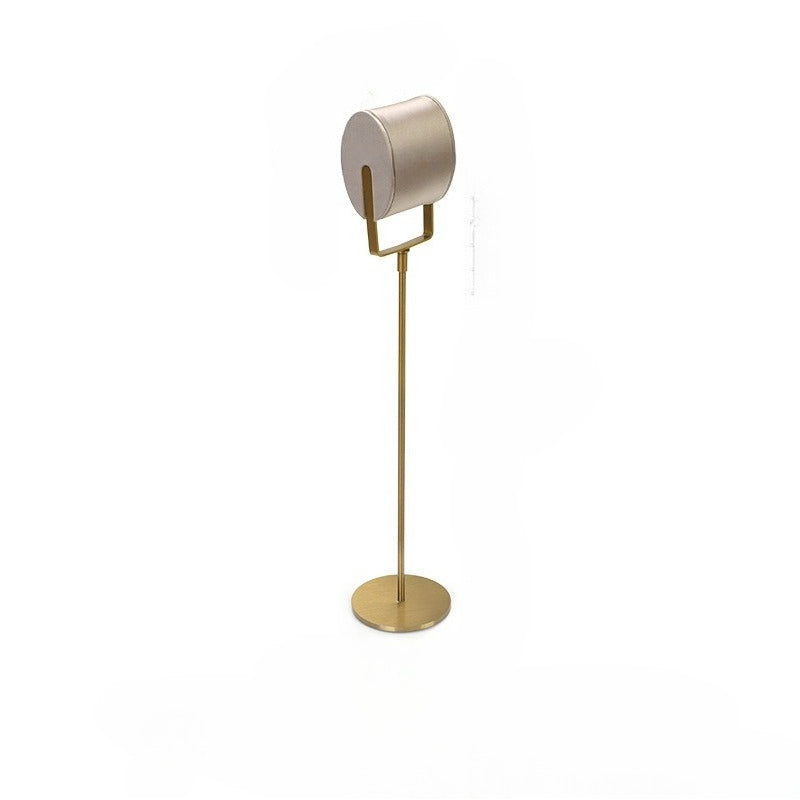 Beige Velvet Jewelry Display Set with Gold Metal Base - Complete Stand for Necklaces, Earrings, Rings & Bracelets