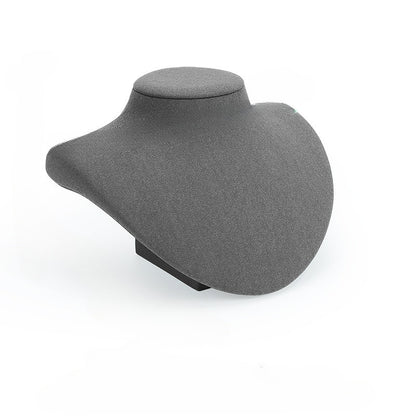 Gray Microfiber Jewelry Display Stand for Necklaces & Rings