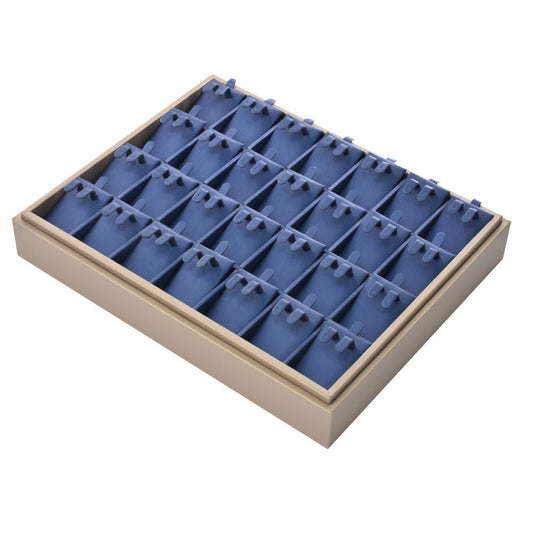 PU Jewelry Display Earring Tray with 28 Grids