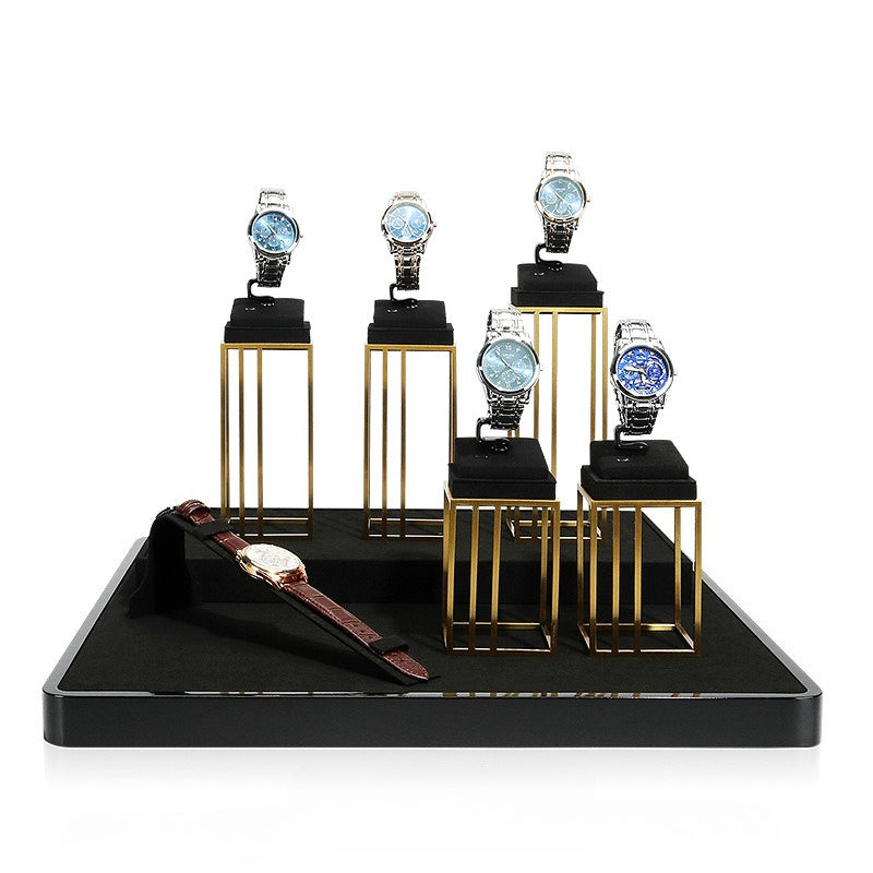 Luxury Watch Display Stand Complete Watch Display Set for Window & Live Streaming