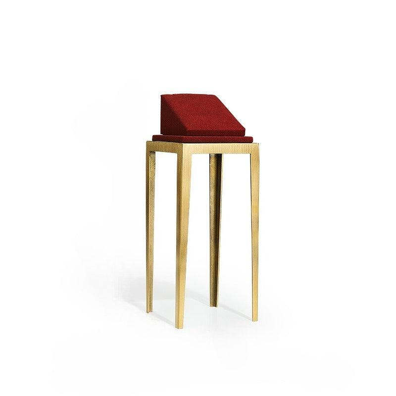 Burgundy Metal Jewelry Display Stand for Necklaces, Pendants & Earrings