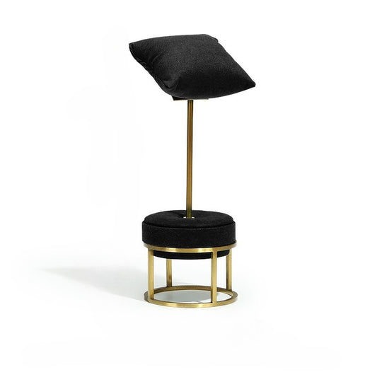 Black Microfiber Jewelry Display Stand for Necklaces Rings Earrings