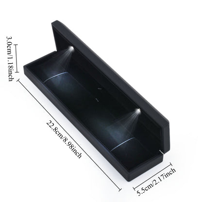12PCS Popular-Selling Black Square Shaped Led Jewelry Boxes