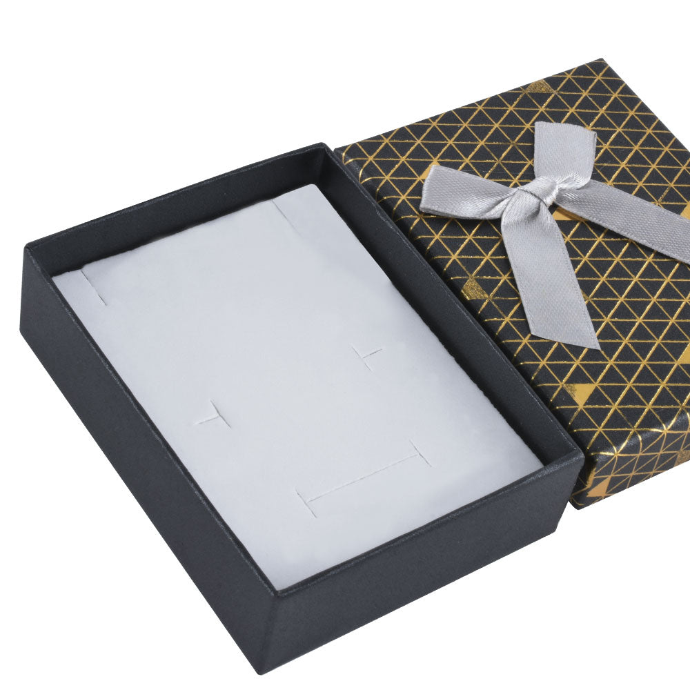 12 PCS (B1534-X1) Fashion Cardboard 6 Color Pendant Jewelry Box With Bow Tie