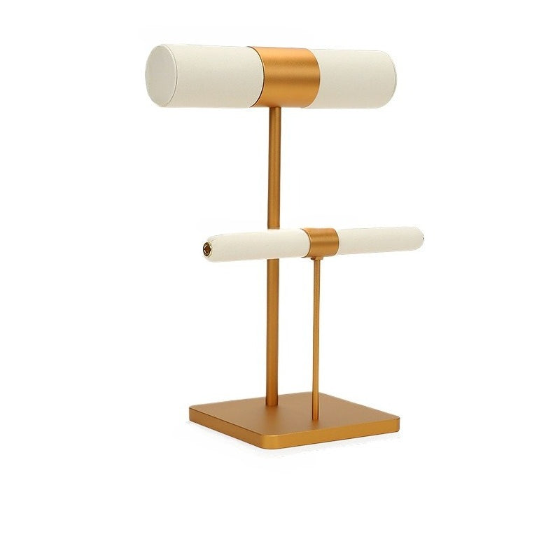Premium Multi-Color Microfiber & Metal Jewelry Stand, Bracelet & Ring Display Holder