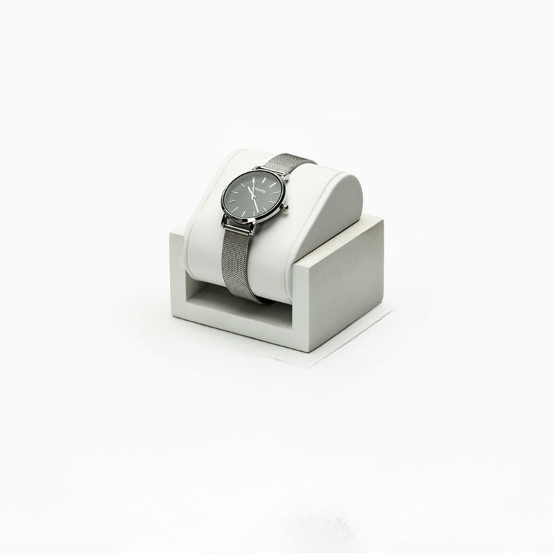 Black 2 Watch Display Stand, Leather Pillow Watch Holder for Retail & Home