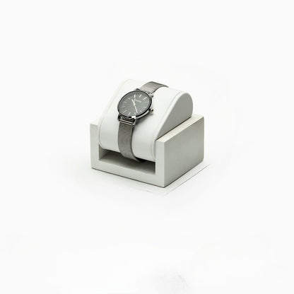 Black 2 Watch Display Stand, Leather Pillow Watch Holder for Retail & Home