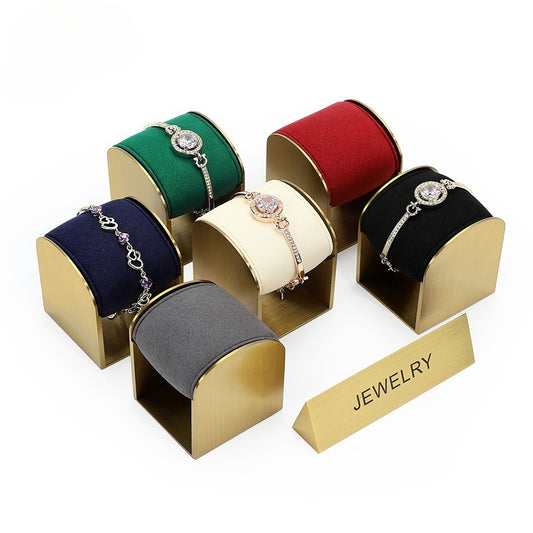 Premium Metal & Microfiber Jewelry Stand for Watches & Bracelets