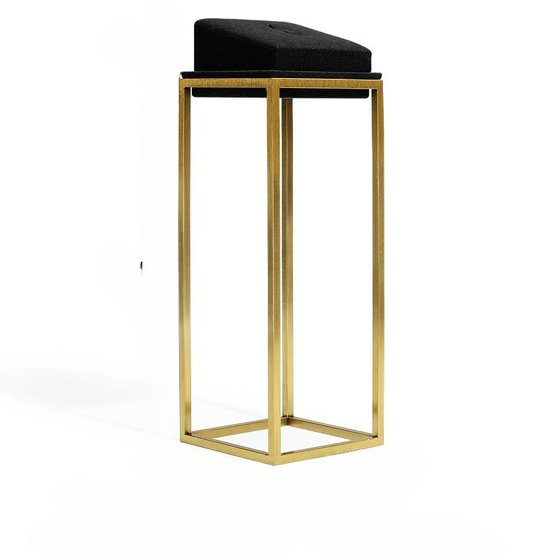 Black Microfiber Jewelry Display Stand for Necklaces Rings Earrings