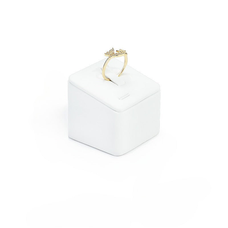 Leather Ring Display Stand, Premium Jewelry Ring Holder for Live Sales