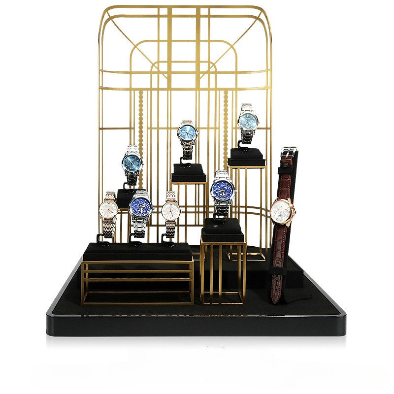 Luxury Watch Display Stand Complete Watch Display Set for Window & Live Streaming