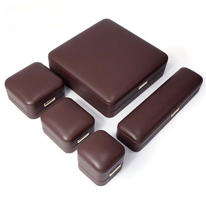 Brown High Quality PU Leather High-end Jewelry Box