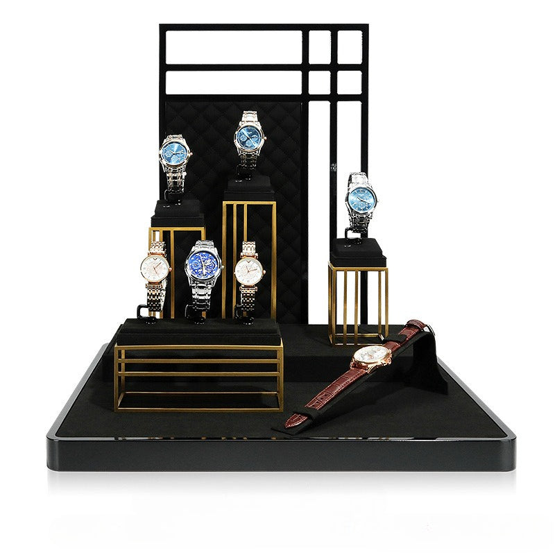 Luxury Watch Display Stand Complete Watch Display Set for Window & Live Streaming