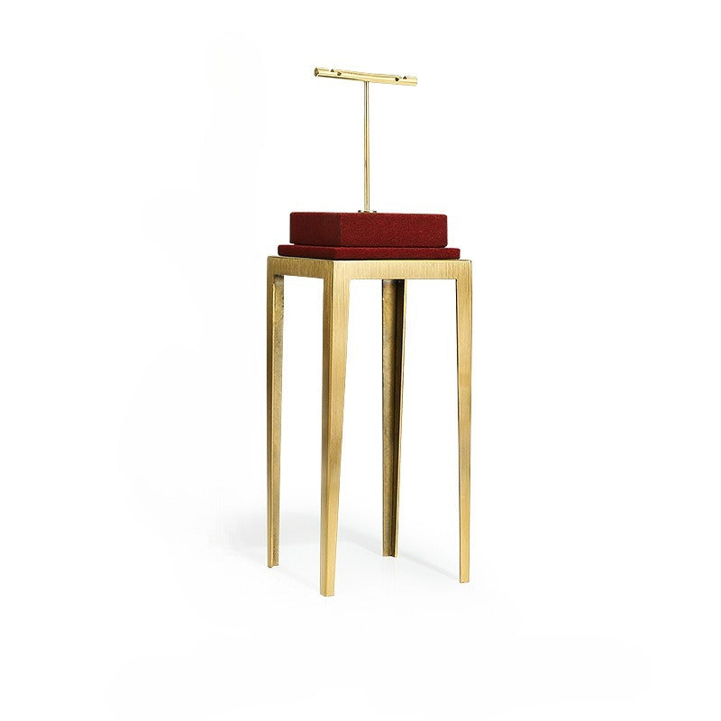 Burgundy Metal Jewelry Display Stand for Necklaces, Pendants & Earrings