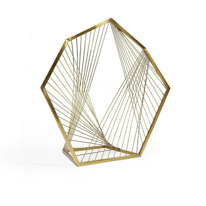 Luxury Gold Curved Jewelry Display Stand - Velvet Necklace Earring Ring Rack