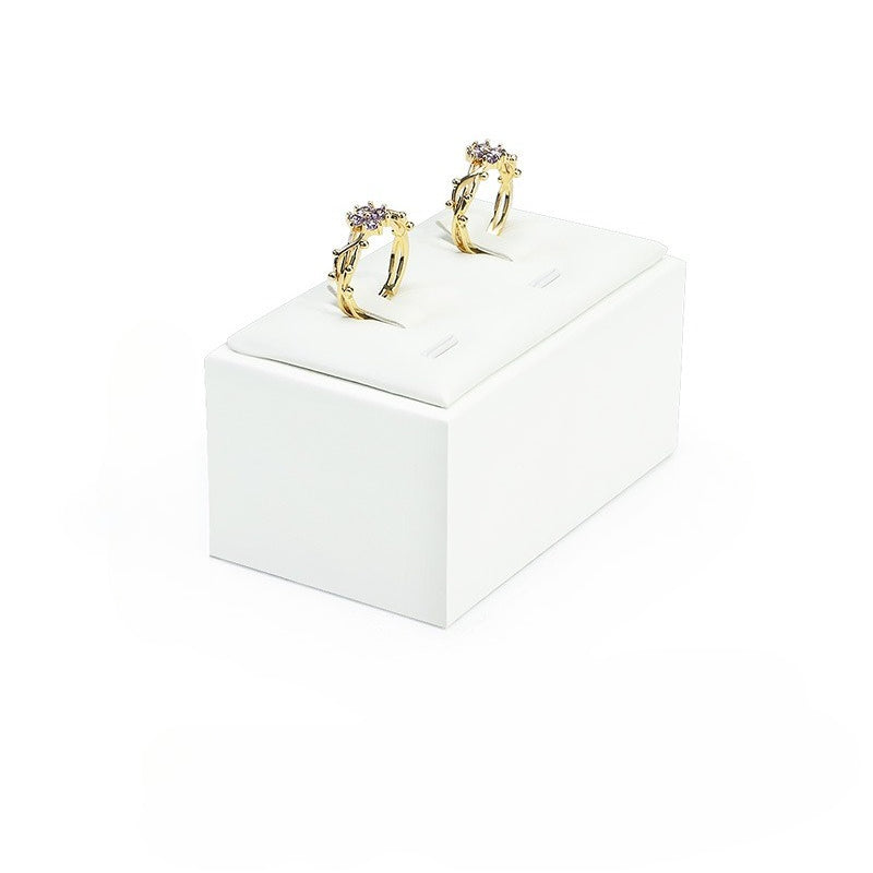 Leather Ring Display Stand, Premium Jewelry Ring Holder for Live Sales