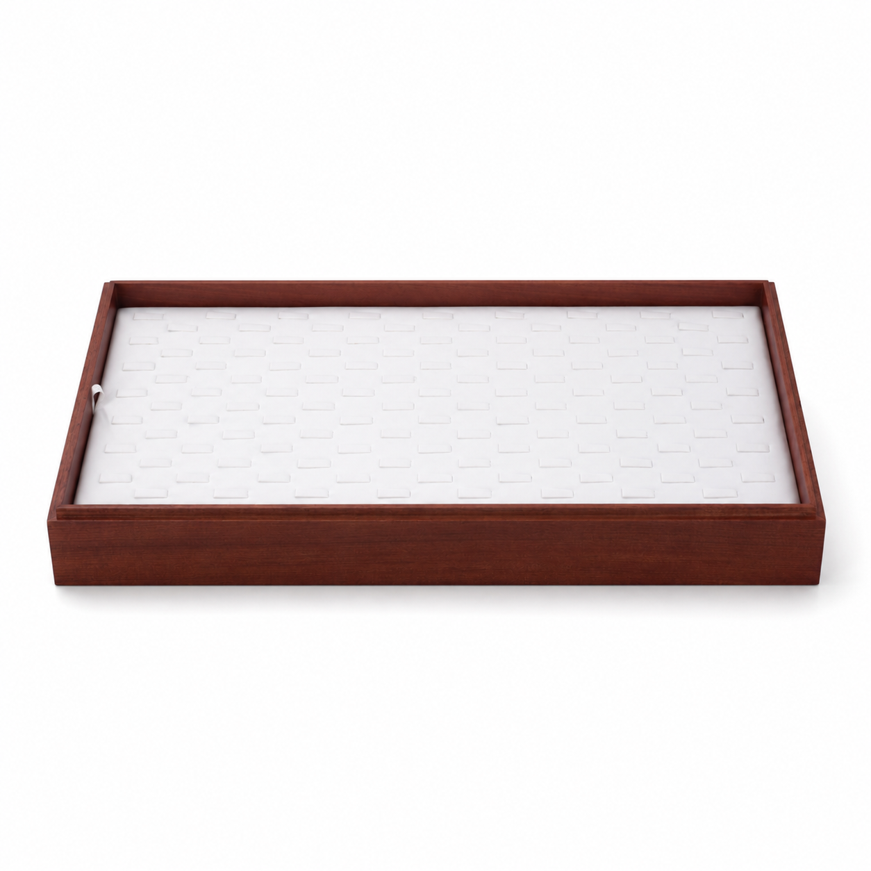 128-Slot Wooden Ring Organizer Tray with White Steel Clip Insert – Jeweller Buy