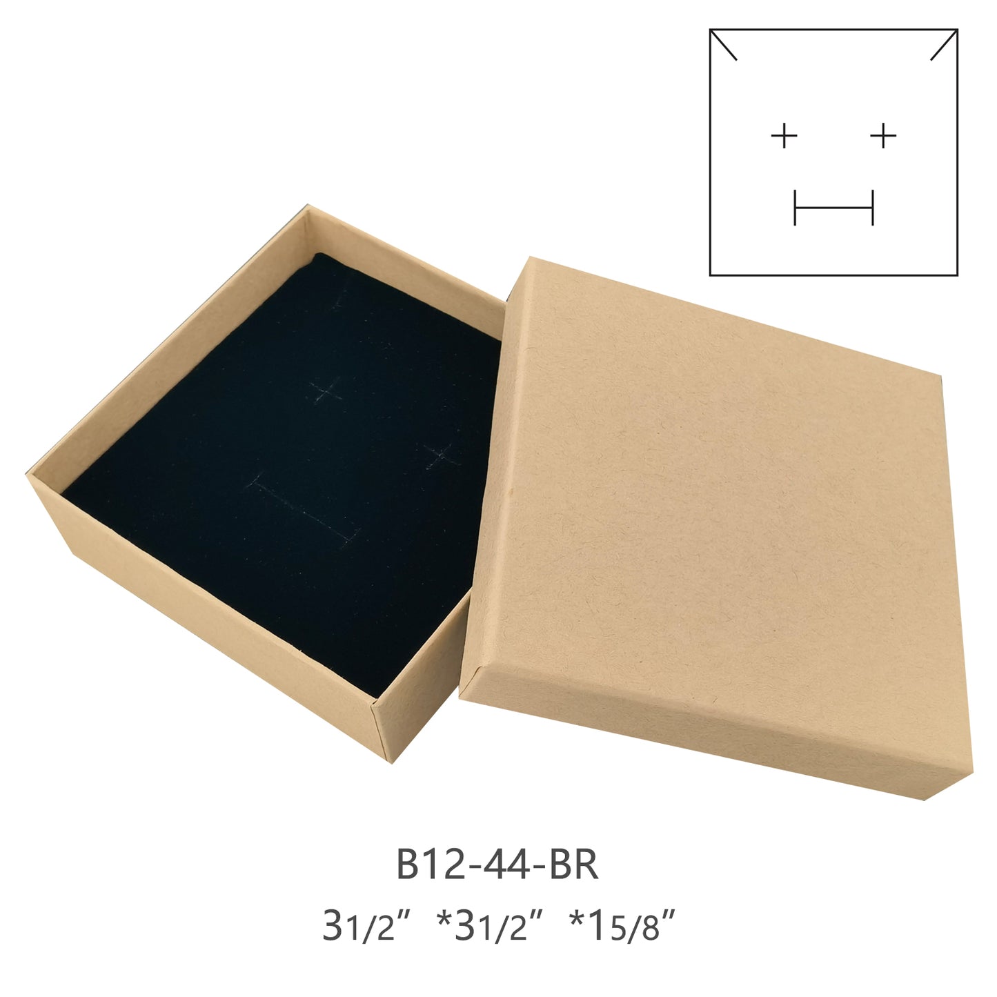 50Pcs Brown Craft Fashion Necklace Boxes（All in 1)