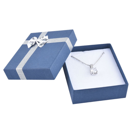 B09 Fashion Blue Cardboard Jewelry Boxes